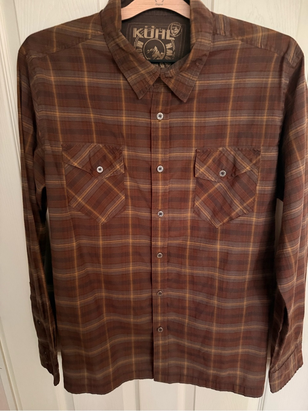 Kuhl Men's Brown Plaid Button-Down Shirt